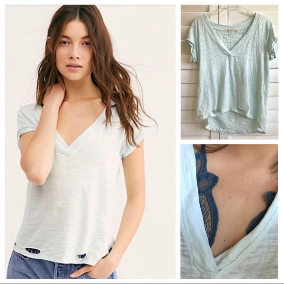 Free People Tops - Low Cut Sundance Tee Deep V